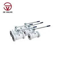 2 palcový manuální plovoucí kuličkový ventil, uhlíková ocel, plný přístav, ANSI 150#, RTJ příruby